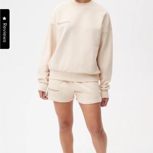 Pangaia midweight shorts in sand size XS